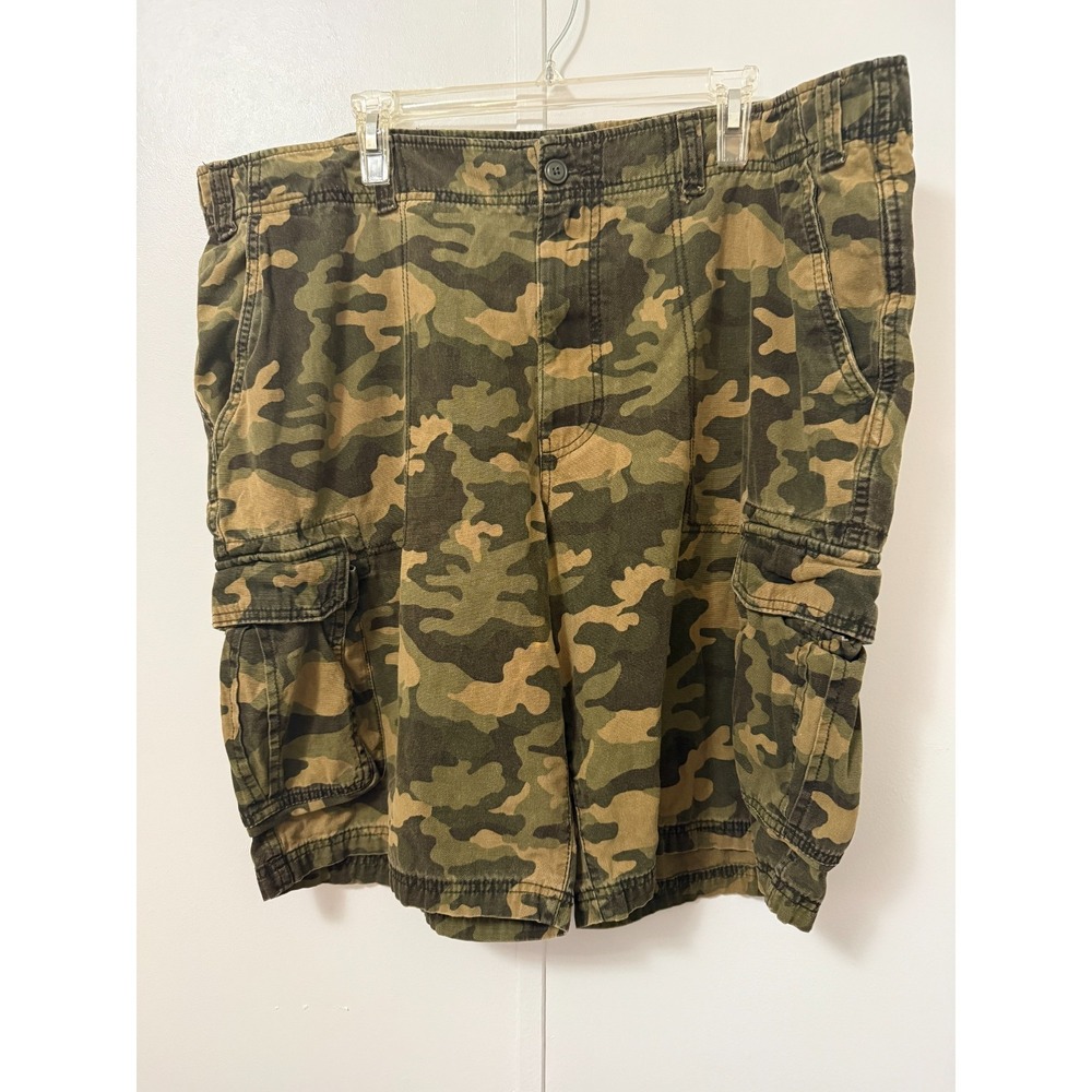 Goodfellow &‎ Co Men's Y2K Thick Camo Cargo Shorts Cotton Utility 44